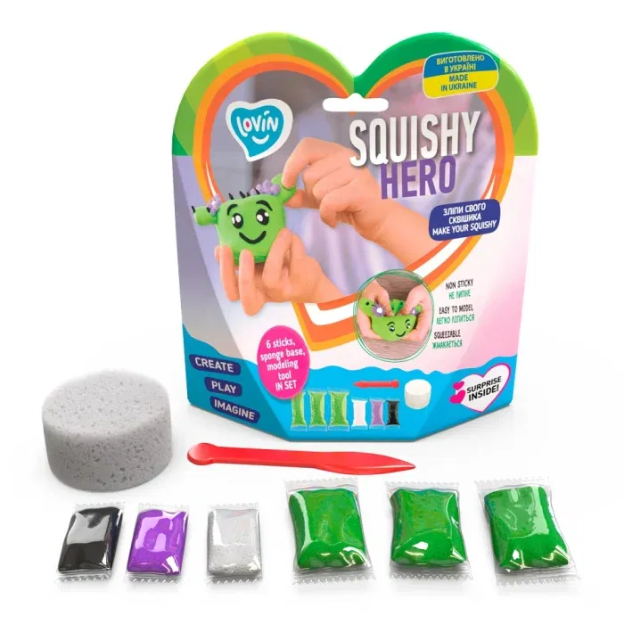 Set Air Clay cu argila usoara pentru modelaj Lovin, Squishy Hero, Cactusita, 3 ani+ [3]