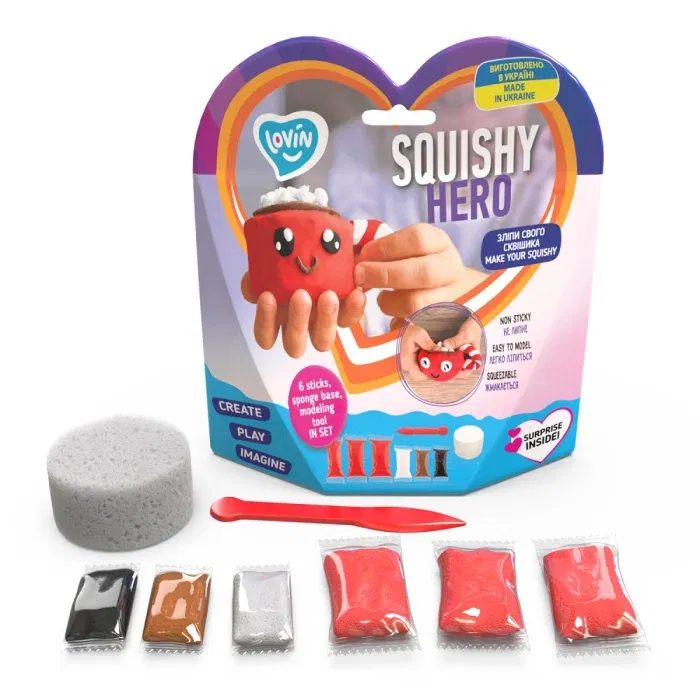 Set Air Clay cu argila usoara pentru modelaj Lovin, Squishy Hero, Cupcao, 3 ani+ [1]