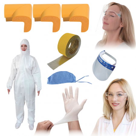 Uniforme medicale - Set complet echipamente protecția muncii, 8 piese