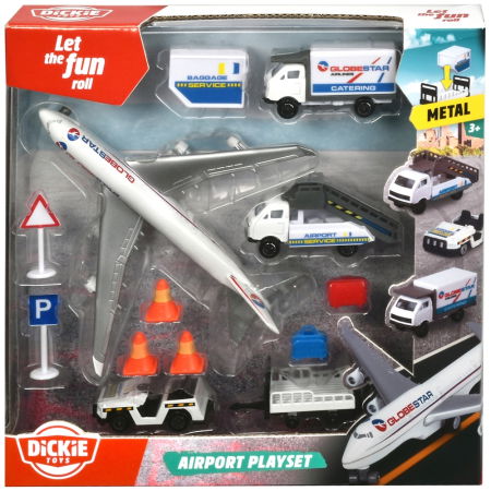 Set de joaca aeroport Dickie Toys Airport Playset cu 13 piese [14]