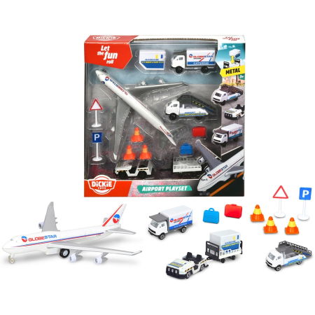 Set de joaca aeroport Dickie Toys Airport Playset cu 13 piese [13]