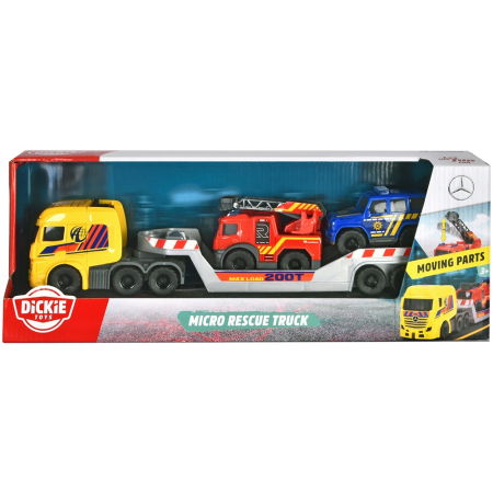 Set Dickie Toys Micro Rescue Truck cu un camion de salvare si 2 vehicule [2]