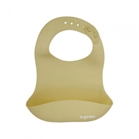 Set diversificare 5 piese silicon : baveta, bol, farfurie, lingurita si furculita, olive, U-Grow [4]