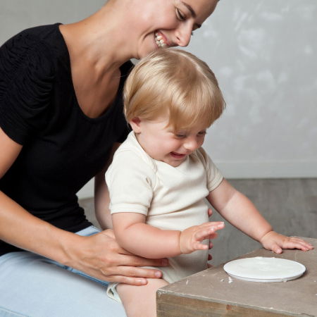 Set dublu mulaj organic pentru amprenta mana si picior bebelusi, Grunspecht 679-00 [8]