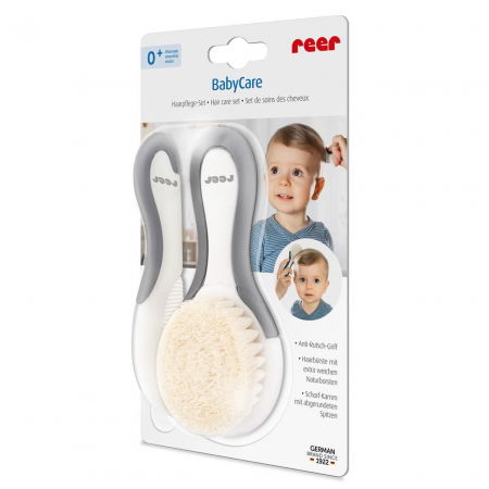 Set ingrijire bebelusi piaptan si perie par natural 0 luni+ Reer [5]