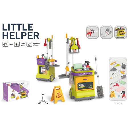 Set jucarie Chipolino Cleaning Trolley cu 16 accesorii [7]
