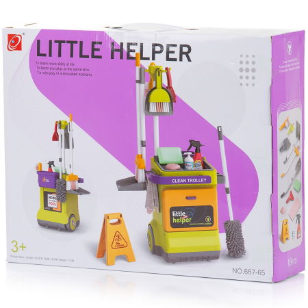 Set jucarie Chipolino Cleaning Trolley cu 16 accesorii [8]