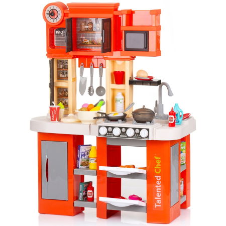 Set jucarie Chipolino Kitchen 84 cm cu sistem de curgere apa, lumini, sunete si 79 accesorii [1]