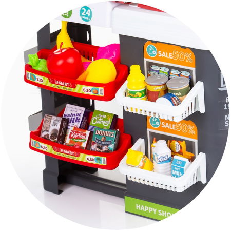 Set jucarie Chipolino Supermarket 87 cm cu lumini, sunete si 81 accesorii [1]