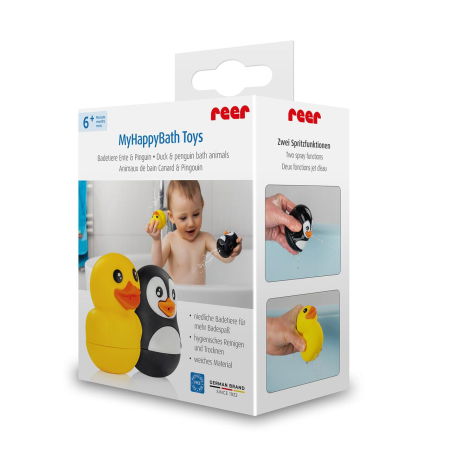 Set jucarii de baie din silicon pentru bebelusi MyHappyBath Toys , 6+ luni, Reer 76093 [3]