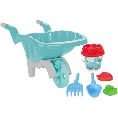 Jucarii pentru exterior - Set jucarii nisip Pilsan Roaba Jumbo cu accesorii albastru