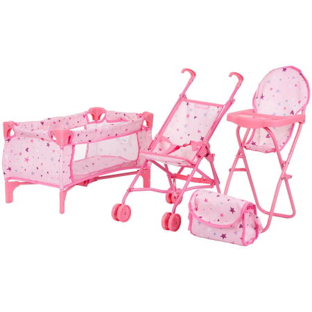 Casute pentru copii - Set jucarii pentru papusi Chipolino Trixy 3 in 1 stars