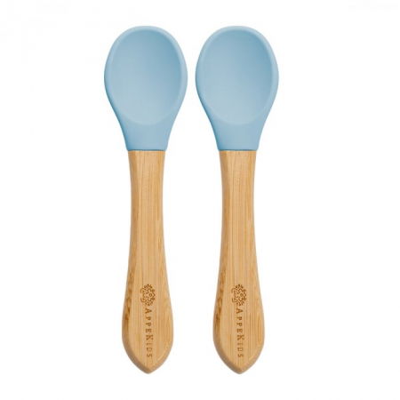 Set Lingurite din bambus, AppeKids - Albastru [3]