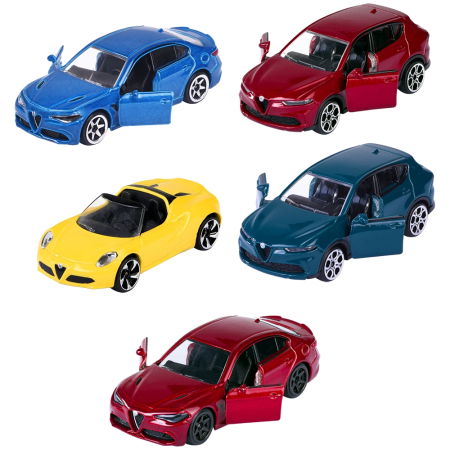Masinute, avioane, motociclete - Set Majorette Alfa Romeo cu 5 masinute