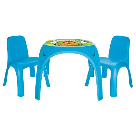 Camera Copilului - Set Masuta cu 2 scaune pentru copii Pilsan King Table blue