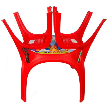 Set Masuta cu 2 scaune pentru copii Pilsan King Table red [1]