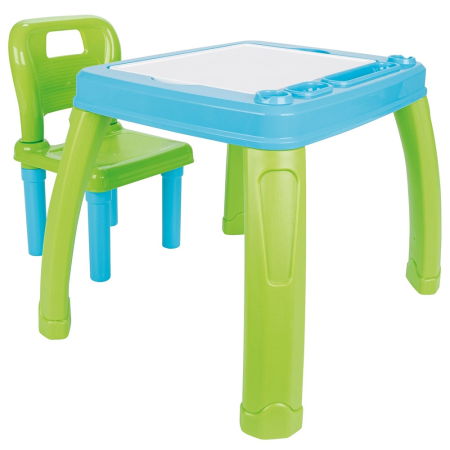 Jucării educative copii - Set Masuta cu scaun pentru copii Pilsan Study Table blue