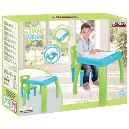 Set Masuta cu scaun pentru copii Pilsan Study Table blue [1]