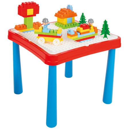 Jucării educative copii - Set masuta cu scaune si cuburi Pilsan Master Study Table cu 121 piese