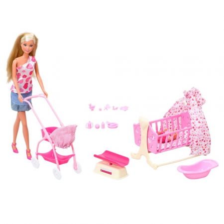 Set Papusa Steffi Love, cu bebelus si accesorii, fetite 3 ani+ [2]