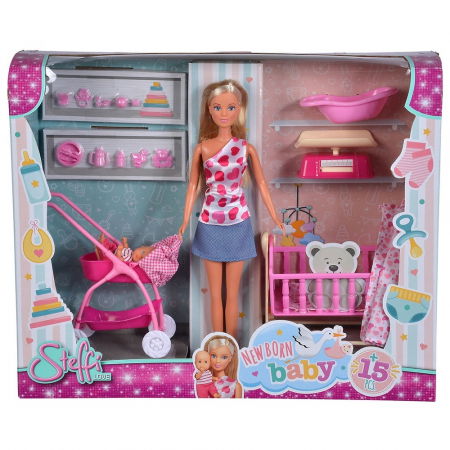 Set Papusa Steffi Love, cu bebelus si accesorii, fetite 3 ani+ [1]