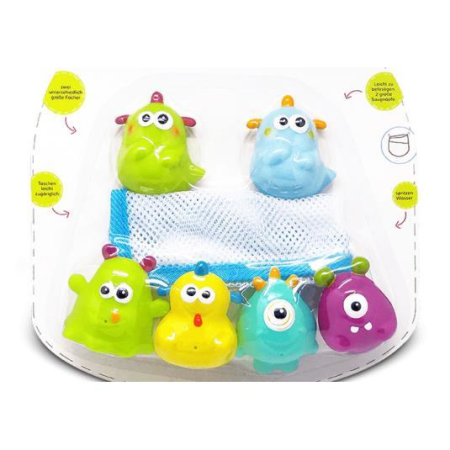 Set saculet cu 4 jucarii de baie Monstruleti ESCABBO 37027 [1]