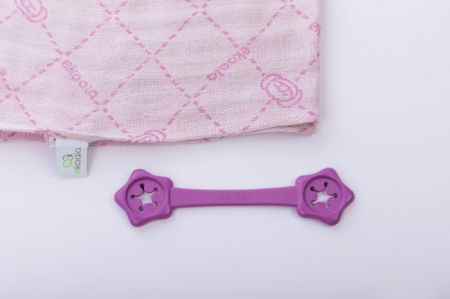 Set Swaddle si suport de prindere baveta, eKoala, Mov [3]