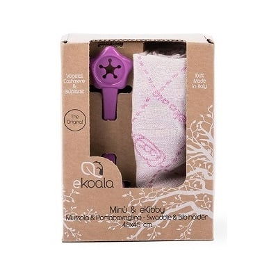 Produse - Set Swaddle si suport de prindere baveta, eKoala, Mov