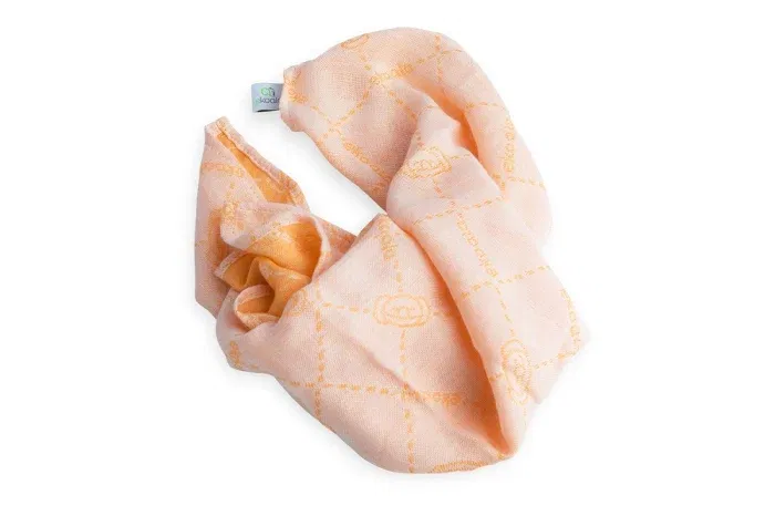 Set Swaddle si suport de prindere baveta, eKoala, portocaliu [4]