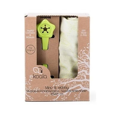 Produse - Set Swaddle si suport de prindere baveta, eKoala, Verde