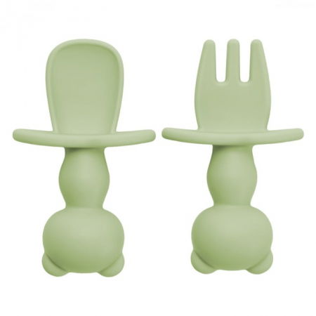 Set Tacamuri din silicon, AppeKids, The Little Bear - Verde [3]