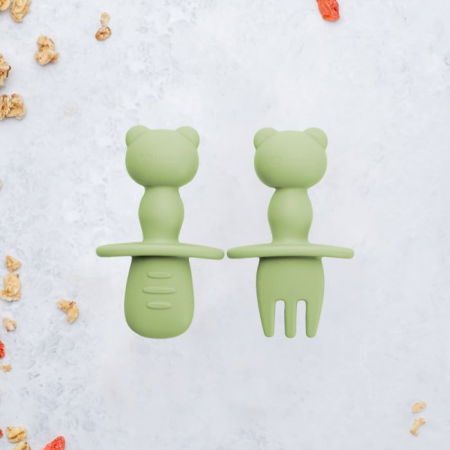 Set Tacamuri din silicon, AppeKids, The Little Bear - Verde [2]