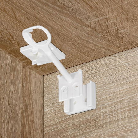 Sigurante pentru sertare si usi de dulapuri, 3 bucati, albe, Reer 71060 [4]