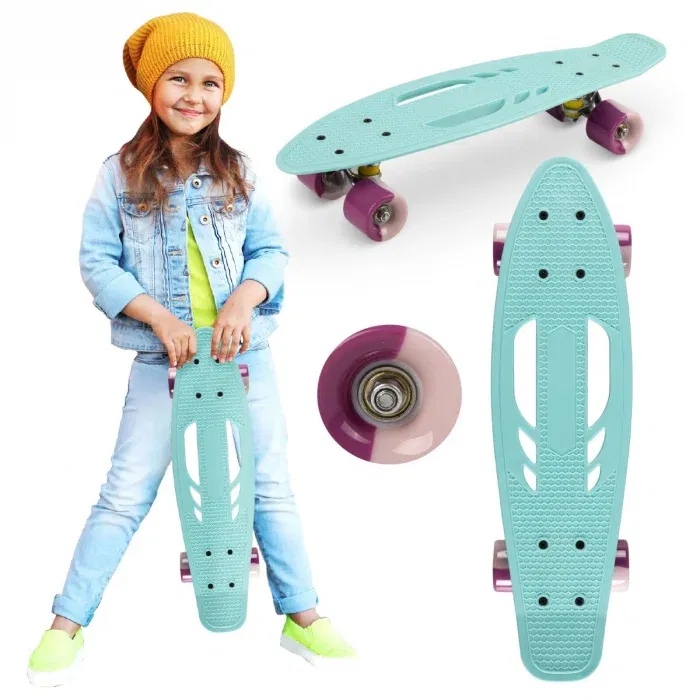 Skateboard copii, 3 ani+, Qkids, Galaxy - Albastru Deschis [2]