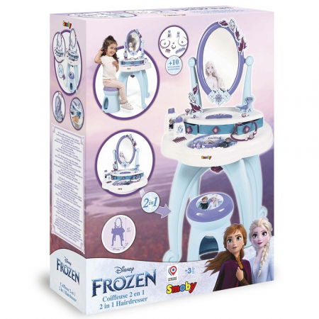 Smoby Masuta de machiaj  pentru fetite , Frozen Hairdresser 2 in 1 [5]