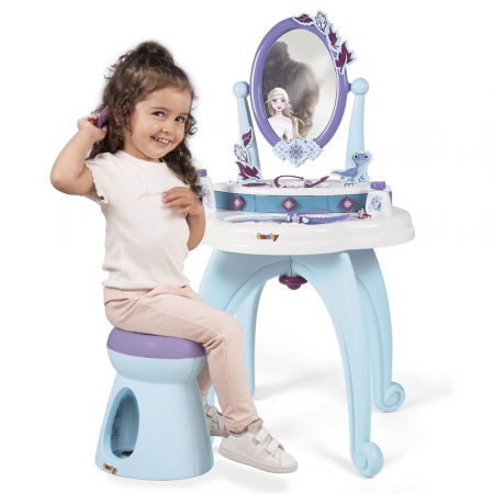 Smoby Masuta de machiaj  pentru fetite , Frozen Hairdresser 2 in 1 [4]