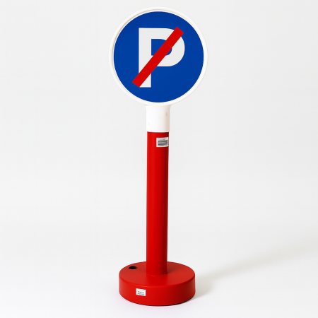 Ofertele lunii - Stalp delimitare cu suport si semn de avertizare, set 3 buc