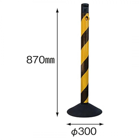 Stalp Delimitare Reflectorizant Negru-Galben [7]