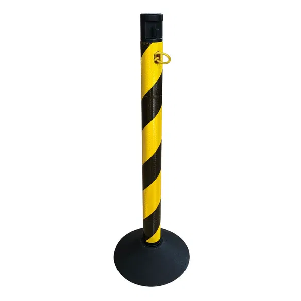 Produse - Stalp Delimitare Reflectorizant Negru-Galben