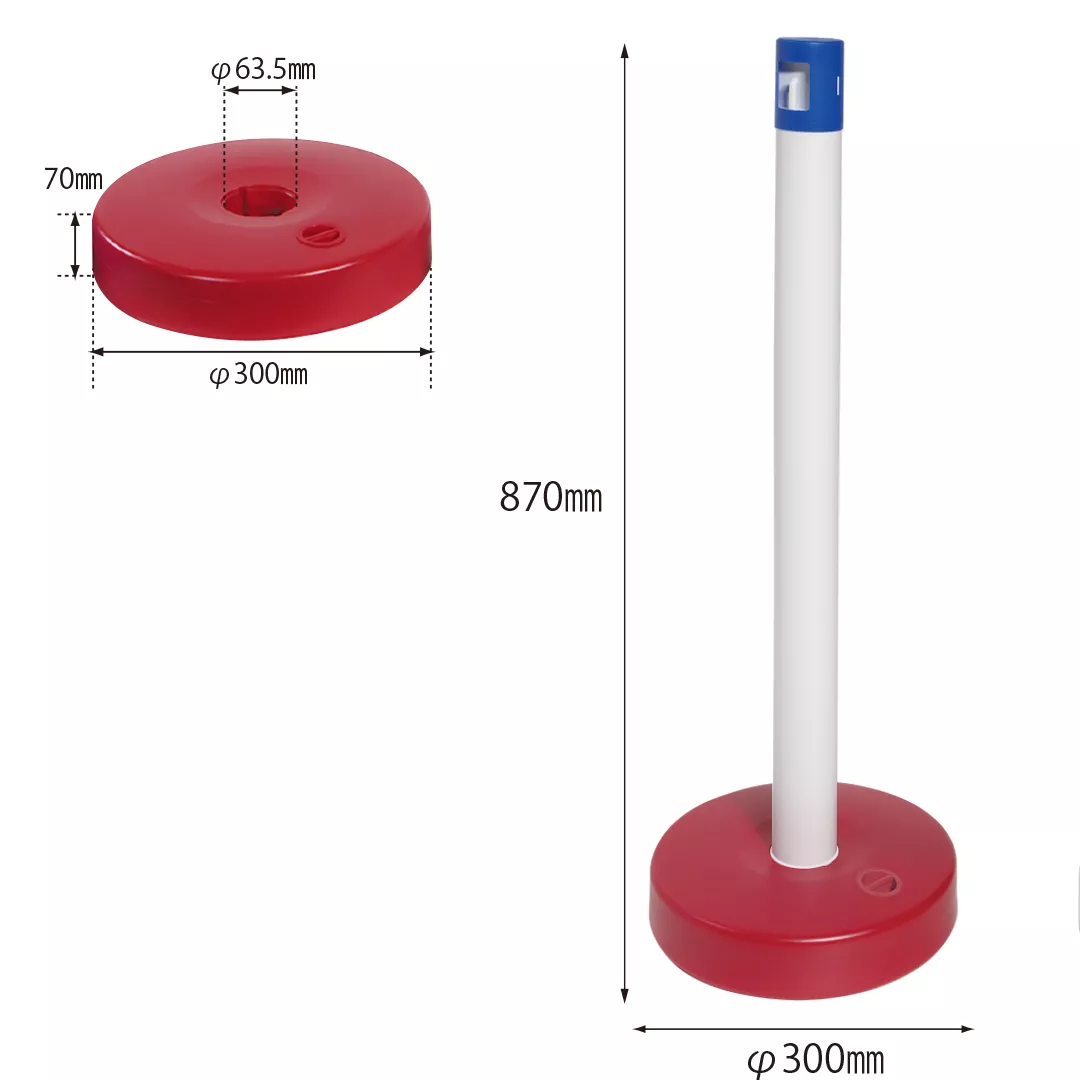 Set stâlpi delimitare și barieră plastic – trafic și parcări [7]