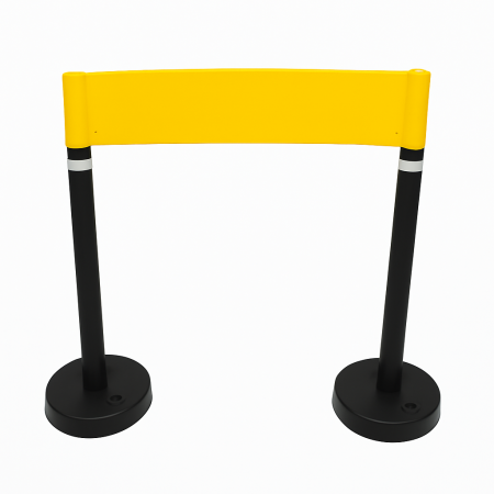 Set stâlpi delimitare și barieră plastic – trafic și parcări [0]