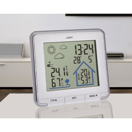 Statie meteo wireless LIFE TFA 35.1153.02, cu transmitator wireless extern inclus, alba [1]