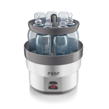 Sterilizator biberoane cu abur fierbinte, capacitate 6 biberoane, oprire automata, Reer VapoMax 36010