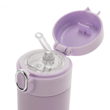 Sticla apa copii inox cu pai violet 350ml Reer [2]