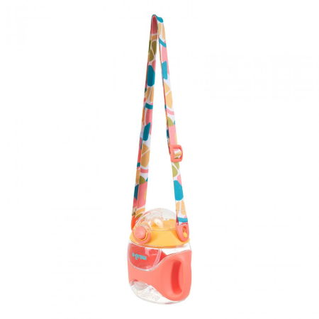 Sticla tritan cu pai si curea , 330 ml , orange, U-Grow [2]