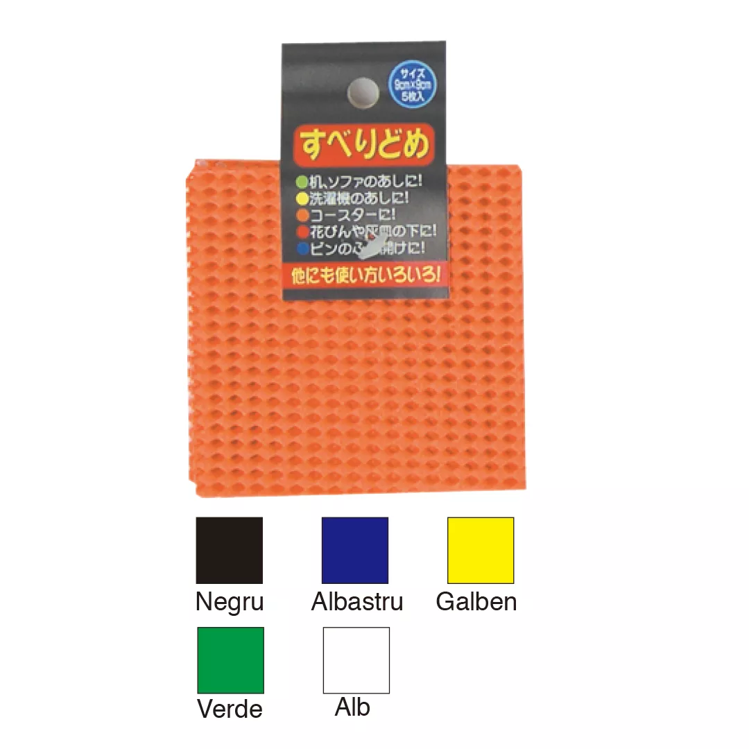 Covoare Antialunecare - Suport pahare, antialunecare, din PVC, multicolor, 5 buc