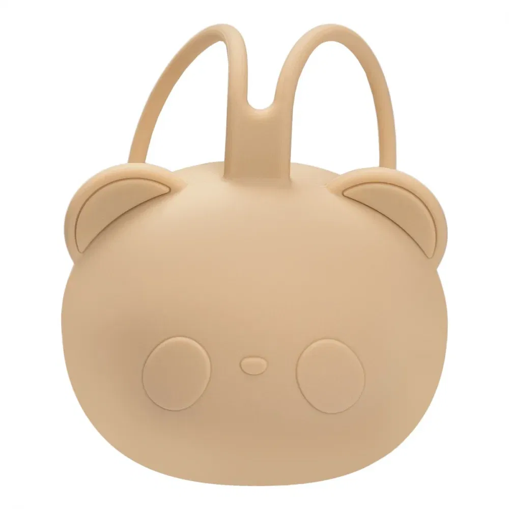 Termosuri, recipiente mâncare pentru copii - Suport pentru suzeta din silicon, AppeKids, The Little Bear - Bej