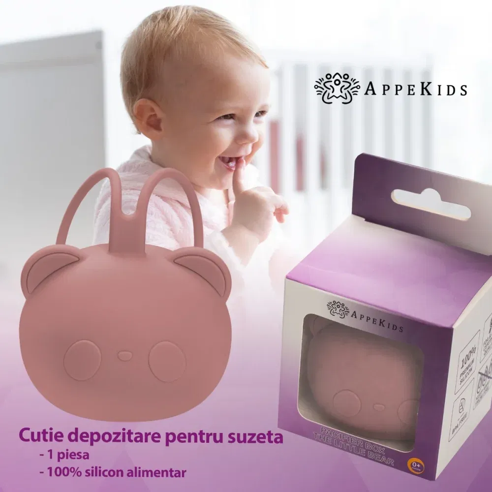 Suport pentru suzeta din silicon, AppeKids, The Little Bear - Roz [3]