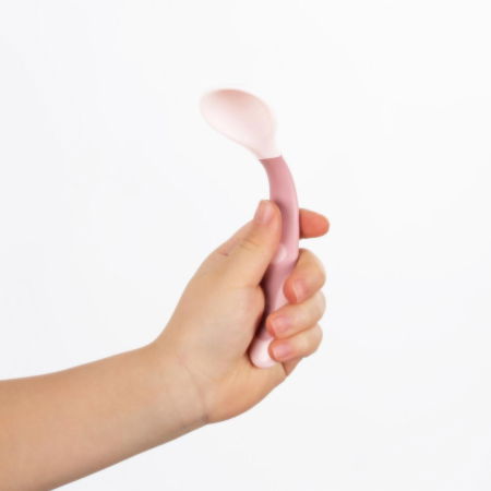 Tacamuri flexibile pentru copii, lingurita si furculita, fara BPA, roz, 6+ luni, Reer 23044 [3]