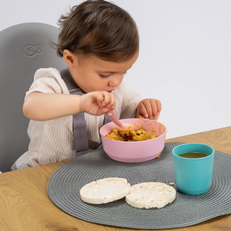 Tacamuri flexibile pentru copii, lingurita si furculita, fara BPA, roz, 6+ luni, Reer 23044 [8]
